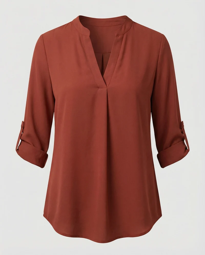 Damen Asymmetrische Chiffon Chiffon Bluse