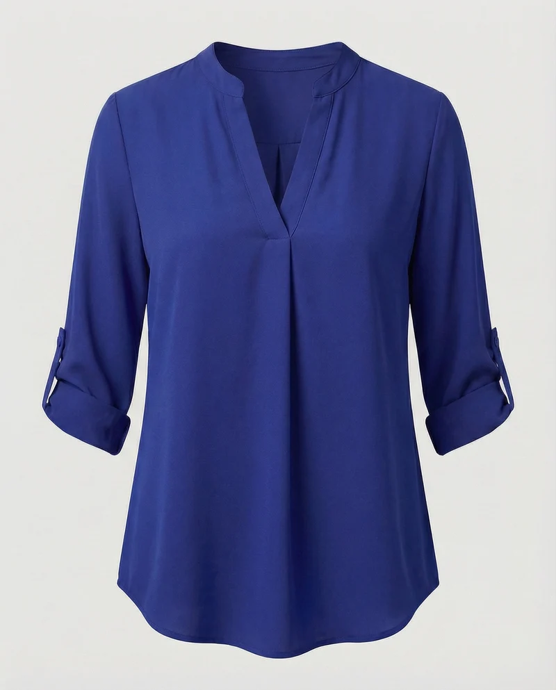 Damen Asymmetrische Chiffon Chiffon Bluse