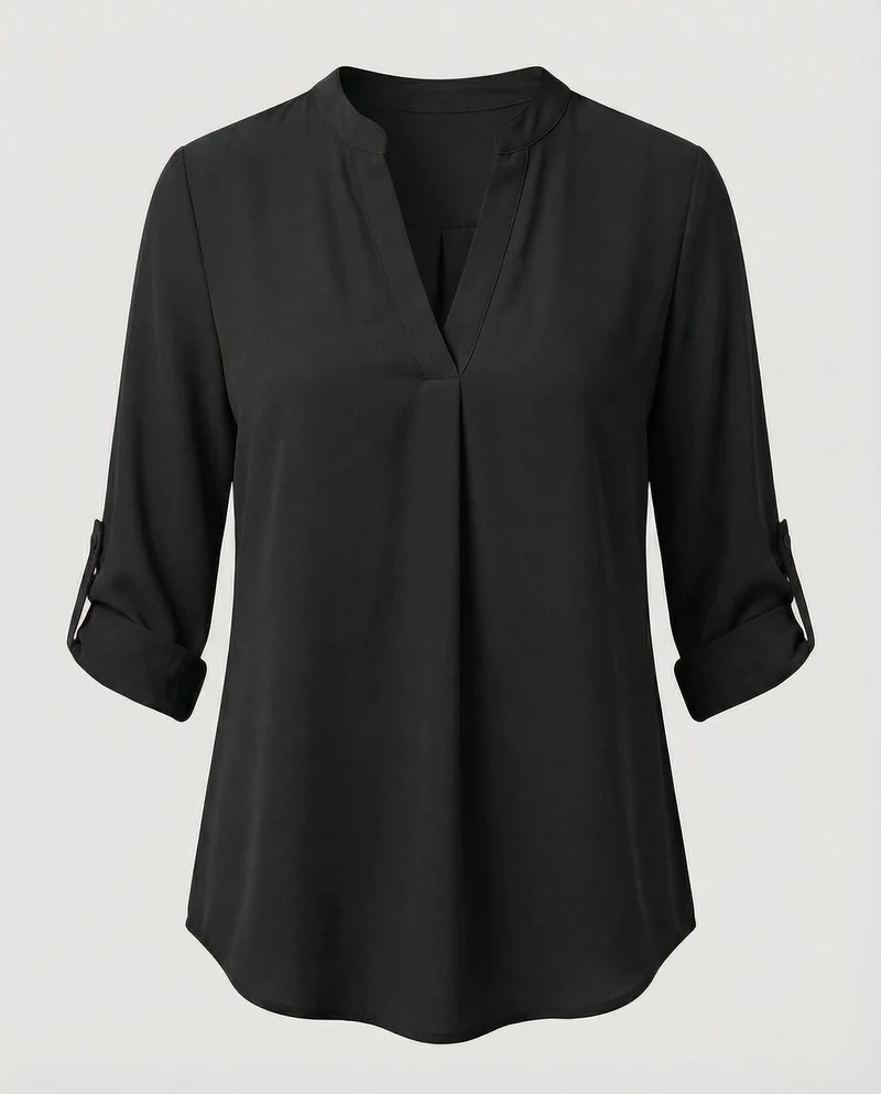 Damen Asymmetrische Chiffon Chiffon Bluse