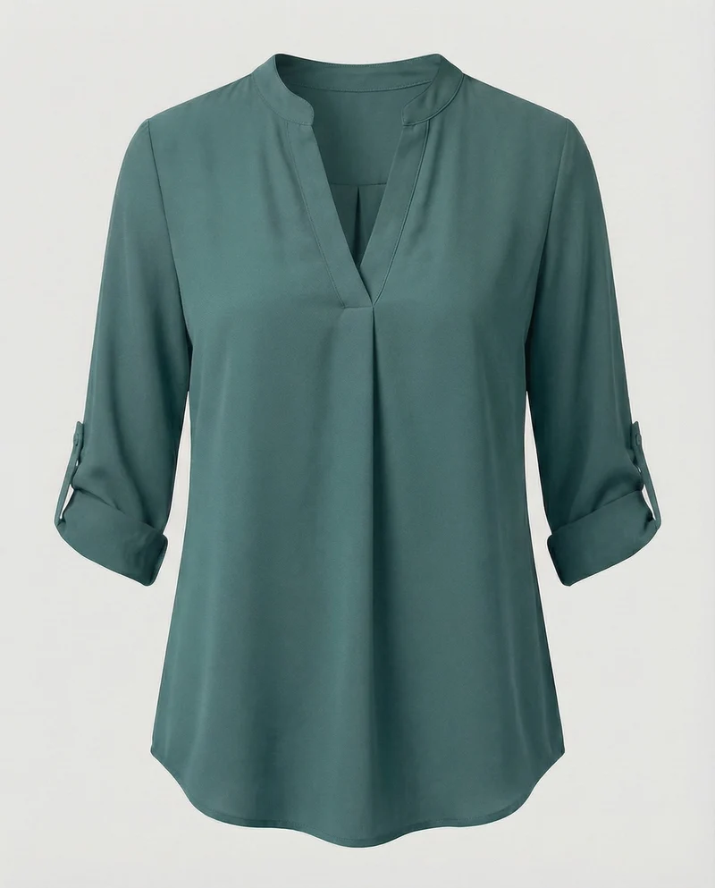 Damen Asymmetrische Chiffon Chiffon Bluse