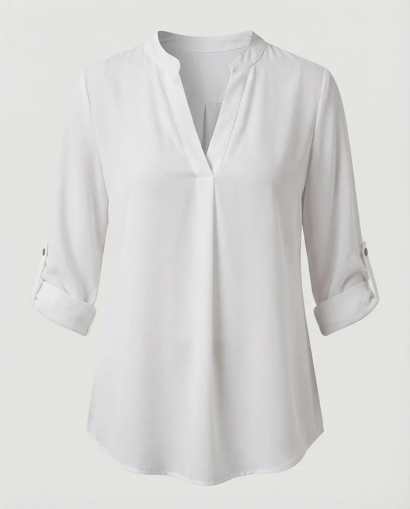 Damen Asymmetrische Chiffon Chiffon Bluse