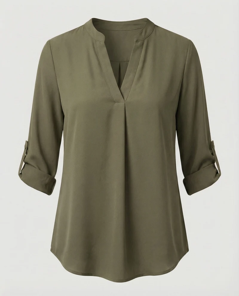 Damen Asymmetrische Chiffon Chiffon Bluse