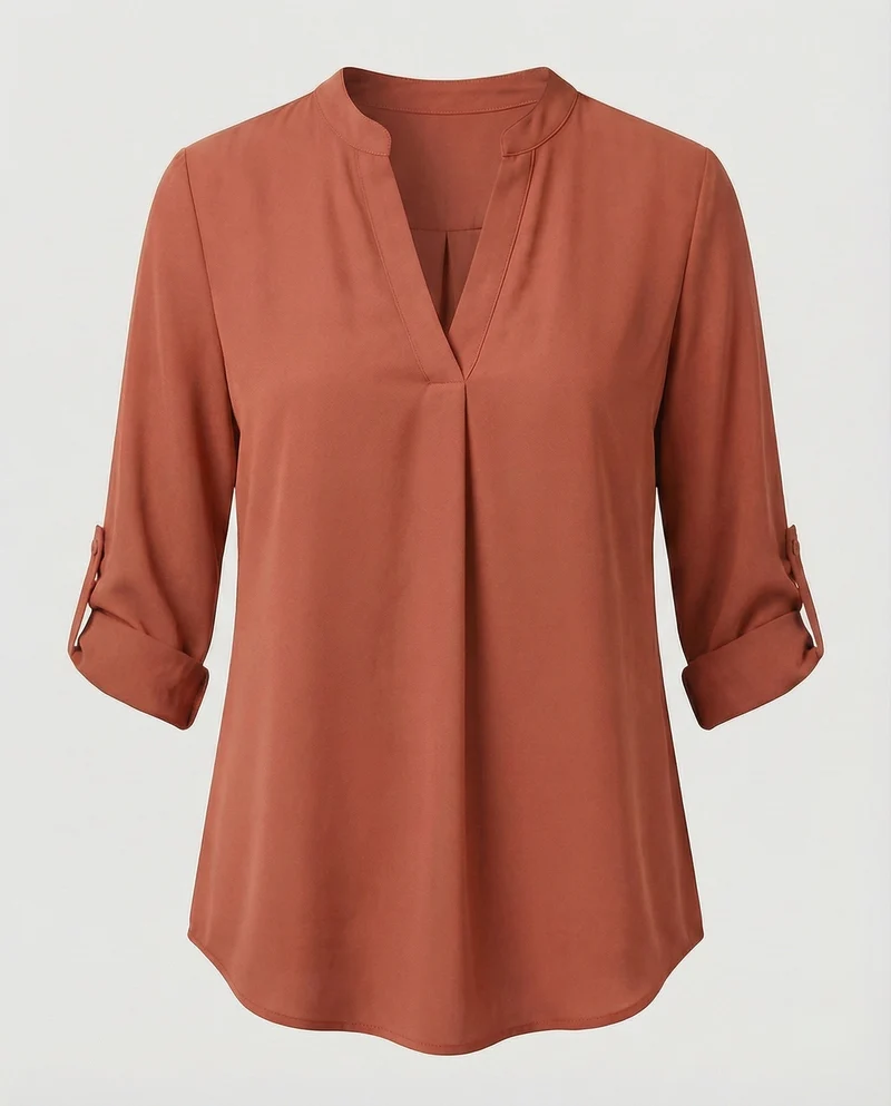 Damen Asymmetrische Chiffon Chiffon Bluse