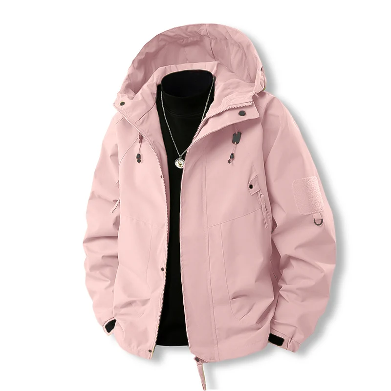 Herren Wetterfeste Outdoor-Jacke mit verstellbarer Kapuze