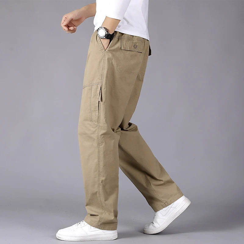 Herren Locker sitzende Cargo‑Hose mit elastischem Tunnelzugbund, Knieabnähern & Reißverschlusstaschen Nord Taschen