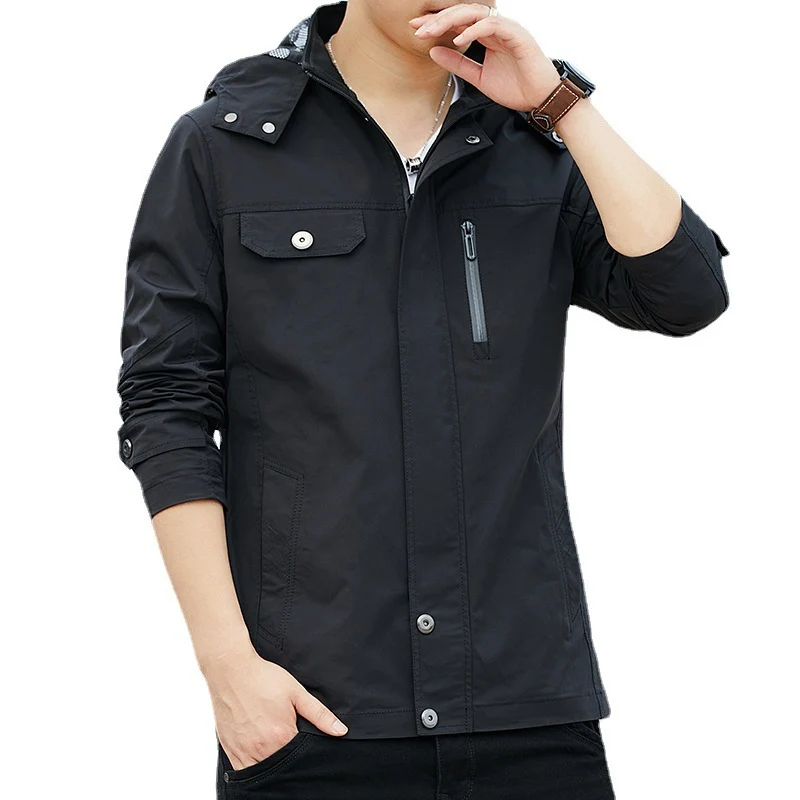 Herren Leichter Kapuzen-Fieldblouson im Casual-Utility-Stil Nord Taschen