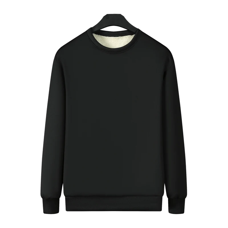 Herren Gefüttertes Rundhals-Sweatshirt mit Teddyfutter & gerippten Bündchen Nord Taschen