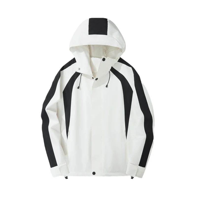 Damen Urbaner Kapuzen-Anorak mit kontrastierenden Bahnen, Mesh-Futter & verstellbarem Saum Nord Taschen