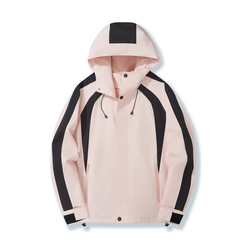 Damen Urbaner Kapuzen-Anorak mit kontrastierenden Bahnen, Mesh-Futter & verstellbarem Saum Nord Taschen