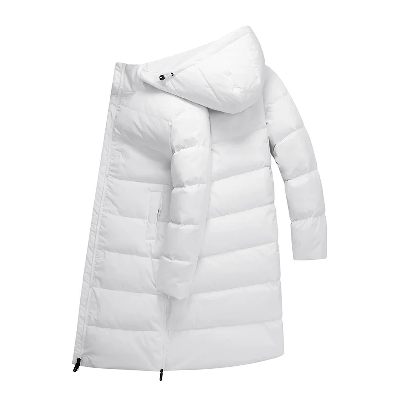 Damen Maxi-Langstreckender Thermo-Steppmantel mit 3D-Quilt und verstellbarer Kapuze Nord Taschen