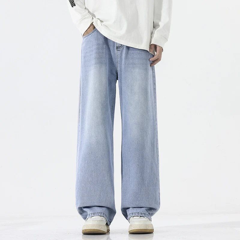 Herren Extraweite Baggy-Jeans mit extra langer Saumkante und dezenter Repair-Optik Nord Taschen