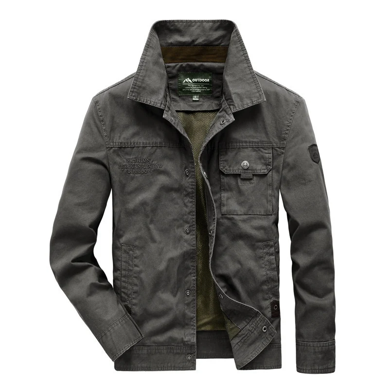 Herren Urbaner Canvas-Utility-Blouson mit Stehkragen, Mesh‑Fütterung und Brustpattentasche Nord Taschen