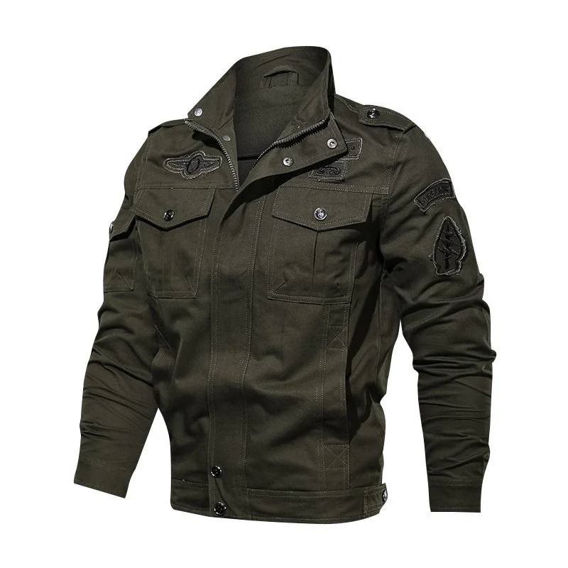 Herren Urbaner Canvas-Combat-Blouson mit verdeckter Zip-Leiste, Pattentaschen und Schulterepauletten Nord Taschen