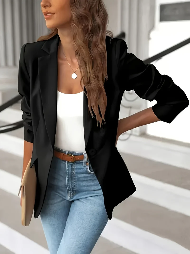 Solider Blazer mit Seitentaschen