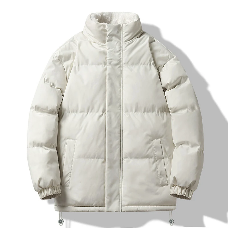 Herren weit geschnittene wattierte Steppjacke mit hochschließendem Kragen und Sherpa-Innenkragen Nord Taschen