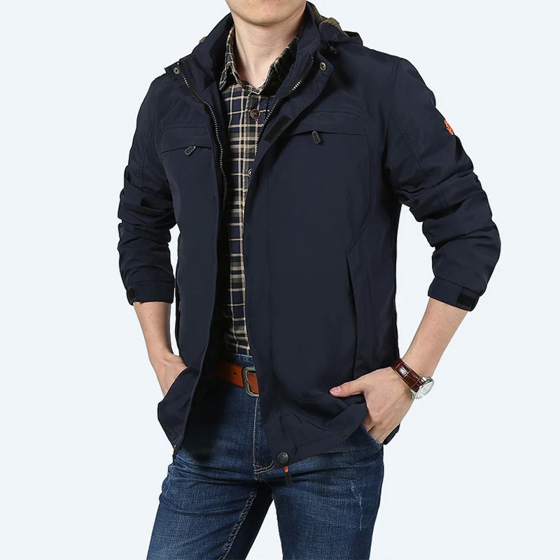 Herren leichter funktionaler Fieldparka mit Kapuze und multifunktionalen Taschen Nord Taschen
