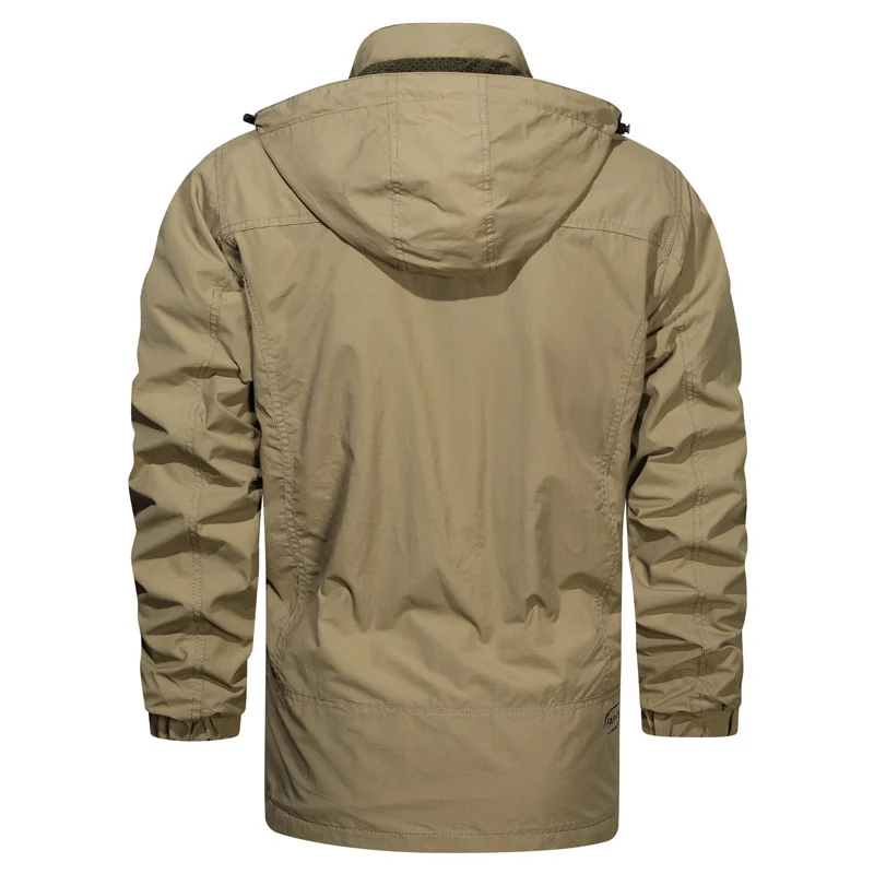 Herren leichter Fieldparka mit Kapuze, atmungsaktivem Mesh‑Futter und multifunktionalen Taschen Nord Taschen