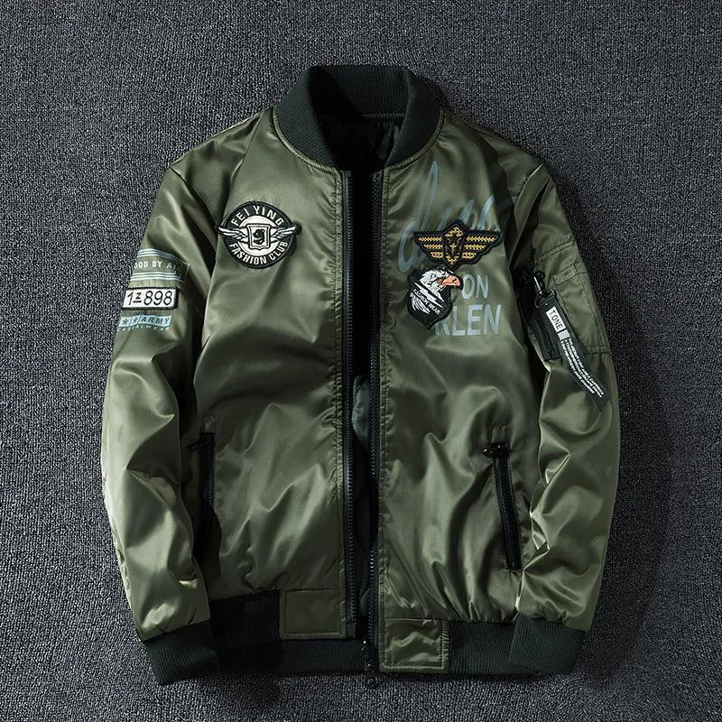 Herren Pilotenbomberjacke im Aviator-Look mit Badge-Applikationen, Ärmeltasche und gerippten Bündchen Nord Taschen