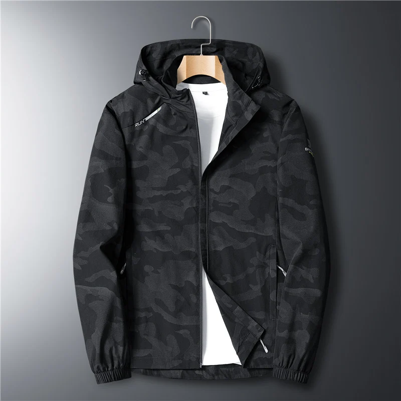 Herren Ultraleichter Softshell-Hoodie mit Tarnmuster, wasserabweisend und atmungsaktivem Meshfutter Nord Taschen