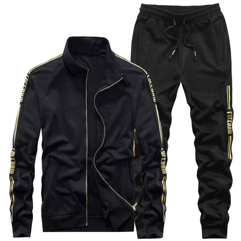 Herren Trainingsanzug‑Set mit Stehkragen und Slim‑Fit Jogginghose Nord Taschen