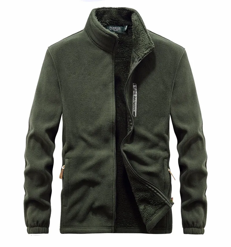 Herren thermoregulierende Fleece‑Blousonjacke mit Sherpa‑Innenfutter und Stehkragen Nord Taschen