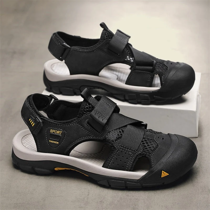 Herren Sportliche Outdoor-Sandalen mit verstellbarem Riemen und rutschfester Sohle