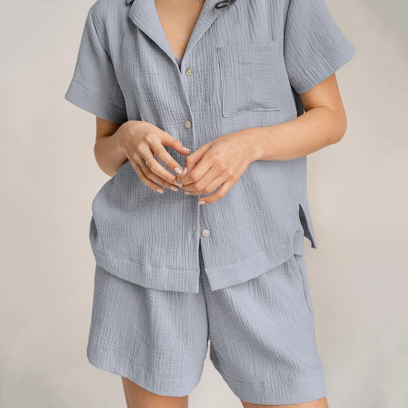 Damen Bequemes Schlafanzug-Set aus atmungsaktivem Material Nord Taschen