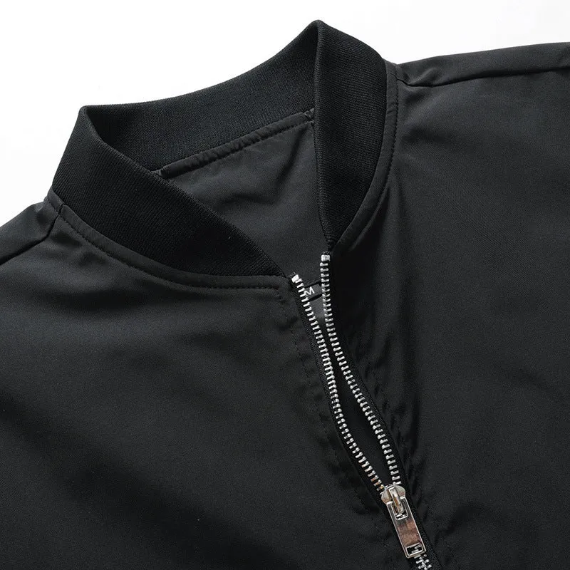 Herren leichte Nylon-Bomberjacke im Aviator‑Utility‑Stil mit Ärmeltasche und Rippbündchen Nord Taschen