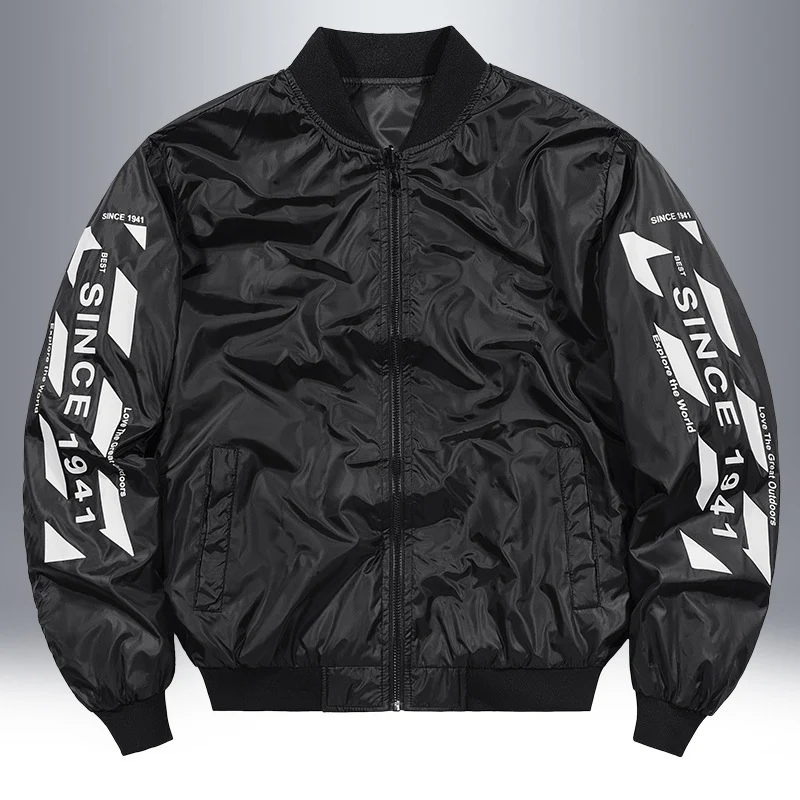Herren Leichte Nylon-Bomberjacke im Aviator-Style mit Patchdetails und Ärmeltasche Nord Taschen