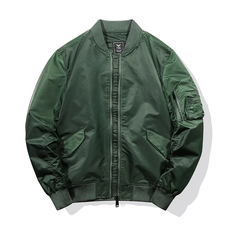 Herren Leichte Nylon-Bomberjacke im Aviator‑Style mit Ärmeltasche und windabweisender Shell Nord Taschen