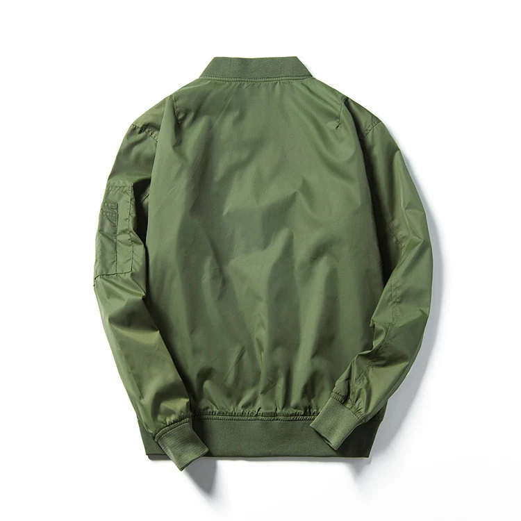 Herren leichte Nylon-Bomberjacke im Aviator‑Stil mit Ärmeltasche, Stehkragen und gerippten Bündchen Nord Taschen