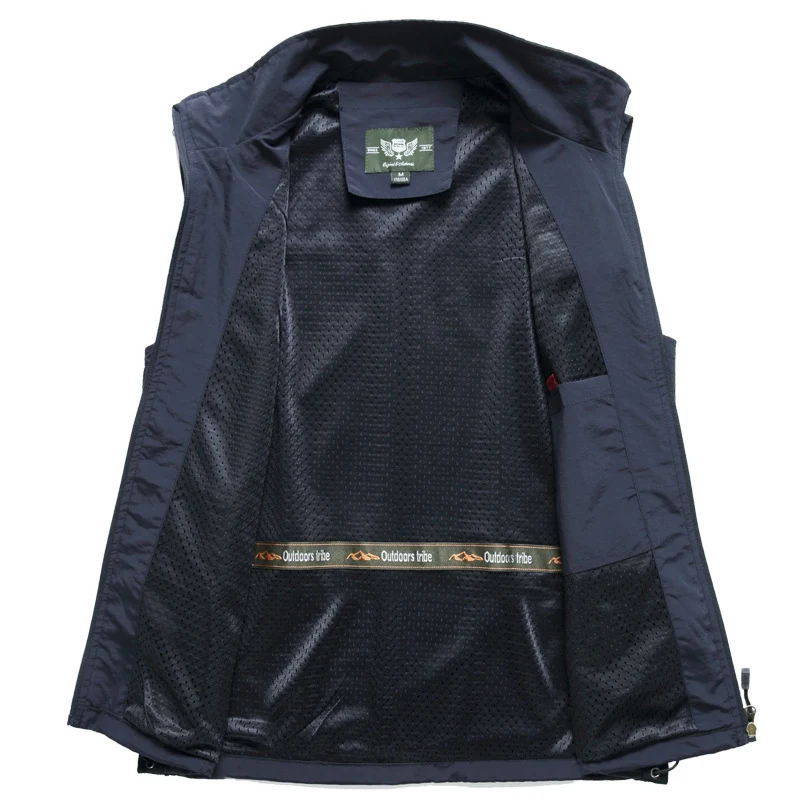 Herren leichte multifunktionale Utility-Weste mit Mesh-Futter und verstellbarem Saum Nord Taschen