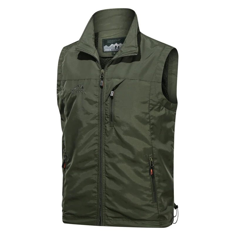 Herren Leichte multifunktionale Outdoor-Weste mit Reißverschluss, Brust- und Seitentaschen Nord Taschen