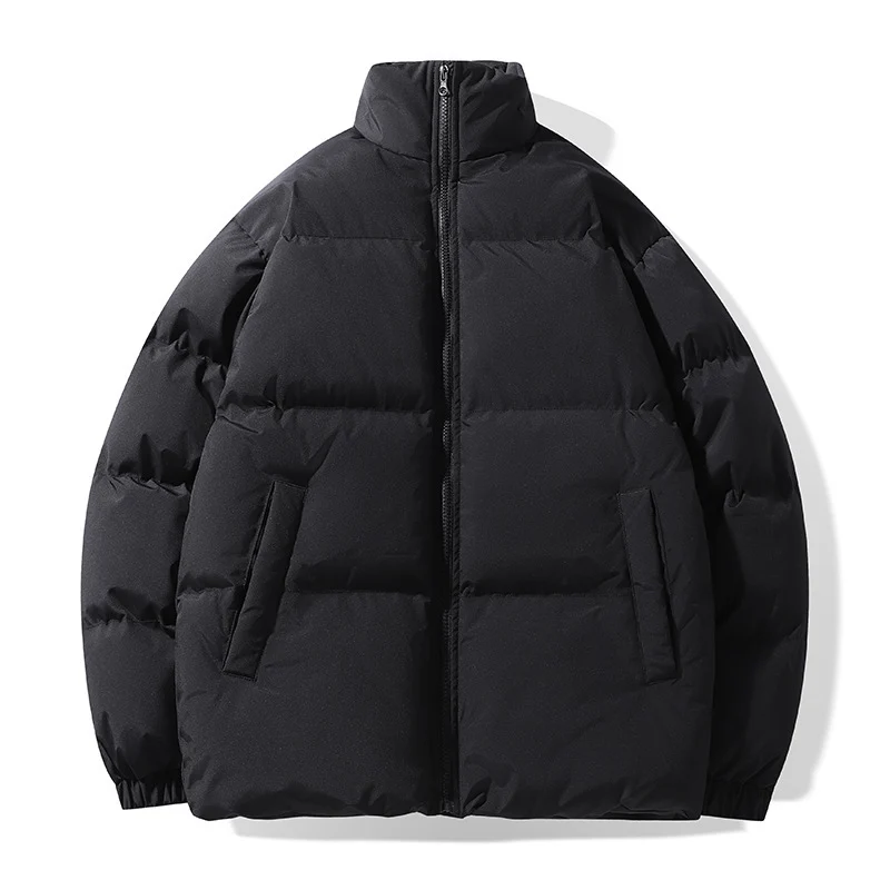 Herren Kurz geschnittene gesteppte Winterjacke mit hohem Stehkragen und wattierter Thermo‑Isolierung Nord Taschen