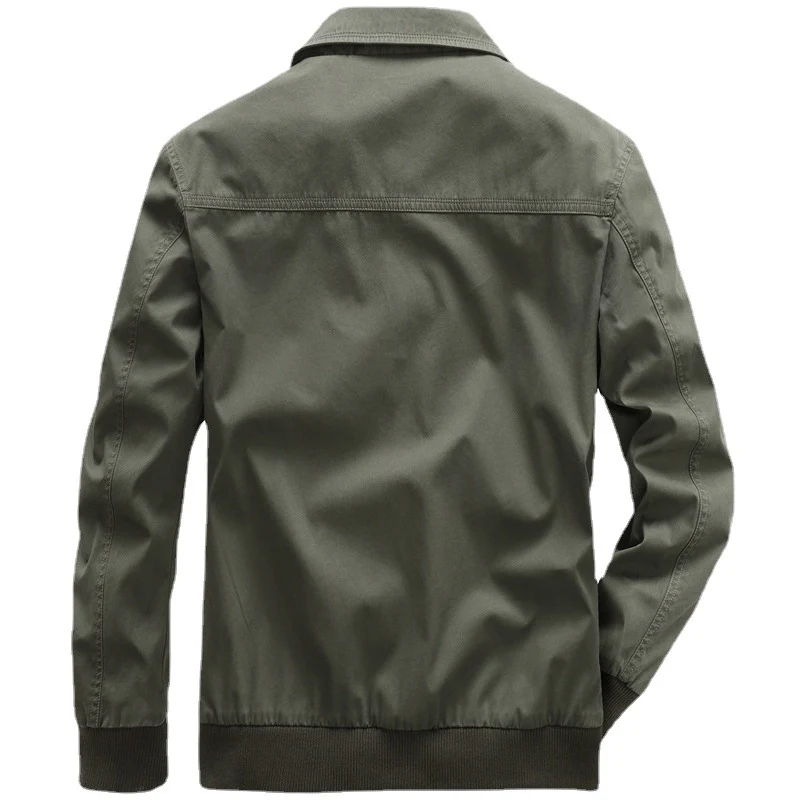 Herren leichte Harrington‑Jacke im Worker‑Look mit Knopf‑Pattentaschen, Reißverschluss und Rippbündchen Nord Taschen