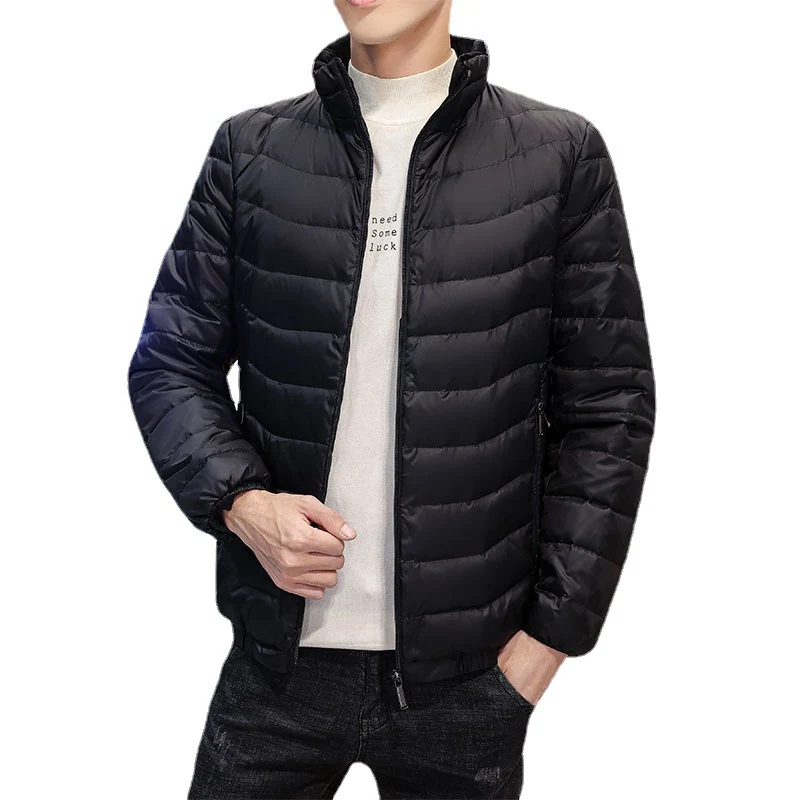 Herren Leichte gesteppte Daunenoptik-Jacke mit Stehkragen Nord Taschen