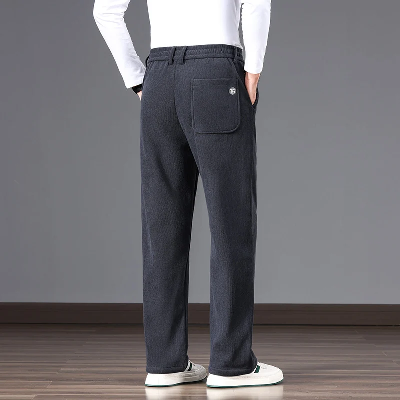 Herren Lässige Relaxed-Fit Baumwoll-Mix Freizeithose mit Kordelzug und geradem Bein Nord Taschen