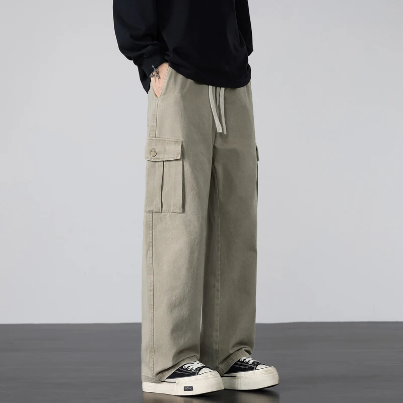 Herren Weite Cargo-Hose mit Tunnelzugbund und Multifachtaschen Nord Taschen