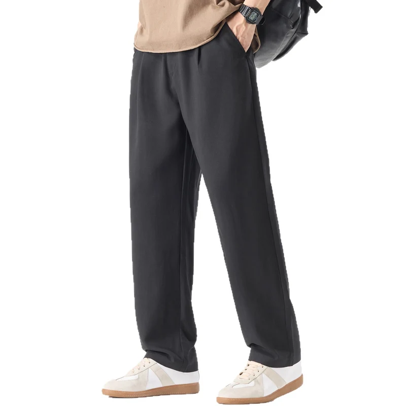 Herren Weite Bundfalten-Hose im Relaxed-Fit aus Baumwoll-Twill Nord Taschen