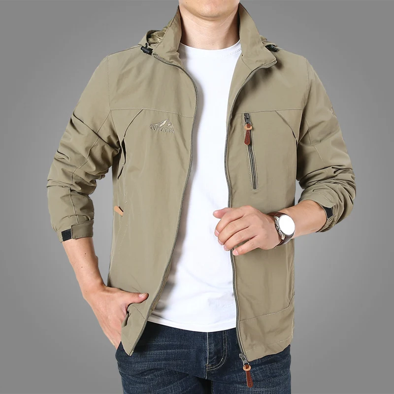 Herren leichte atmungsaktive Softshell-Trekkingjacke mit Kapuze und Mesh-Futter Nord Taschen