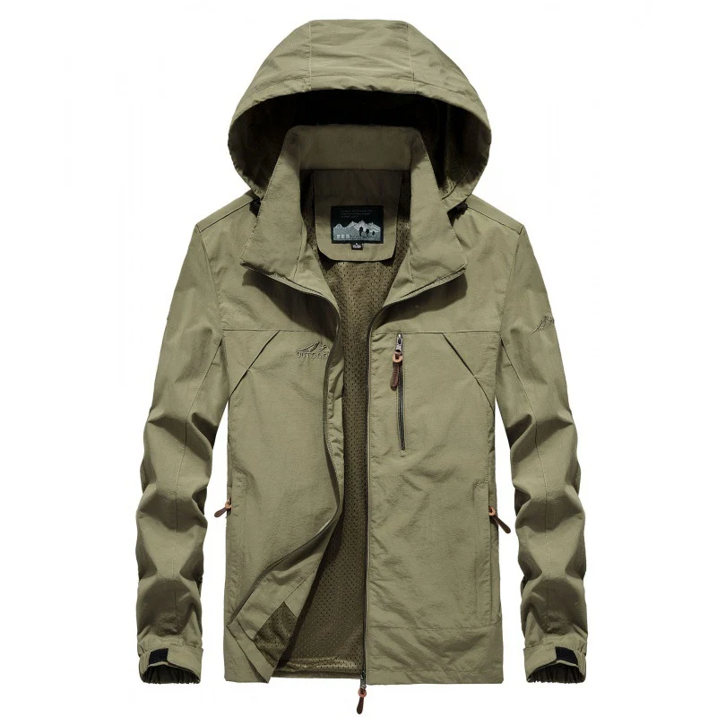 Herren leichte atmungsaktive Softshell-Trekkingjacke mit Kapuze und Mesh-Futter Nord Taschen
