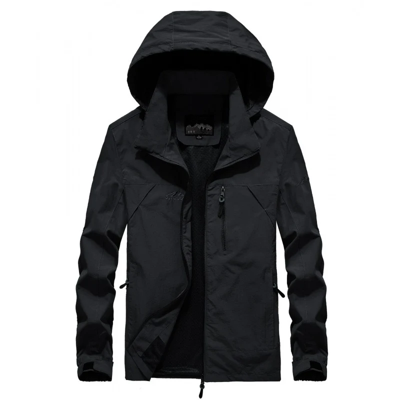 Herren leichte atmungsaktive Softshell-Trekkingjacke mit Kapuze und Mesh-Futter Nord Taschen