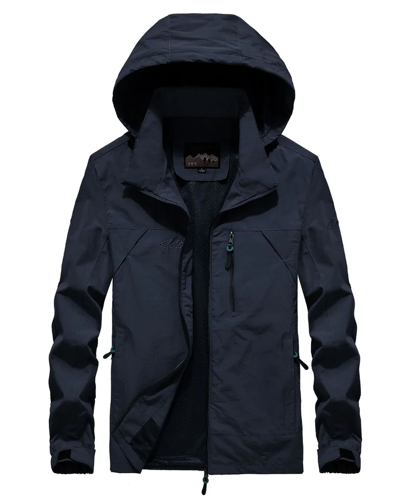 Herren leichte atmungsaktive Softshell-Trekkingjacke mit Kapuze und Mesh-Futter Nord Taschen