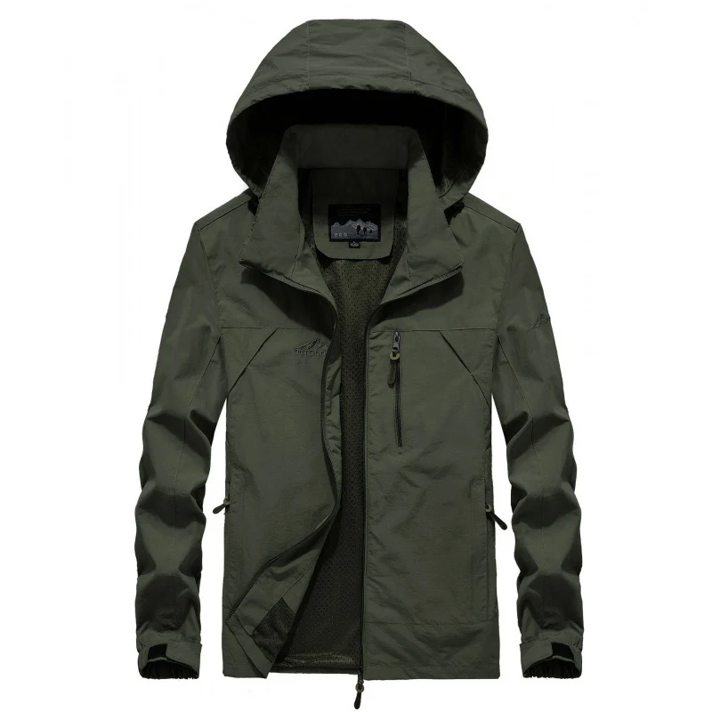 Herren leichte atmungsaktive Softshell-Trekkingjacke mit Kapuze und Mesh-Futter Nord Taschen