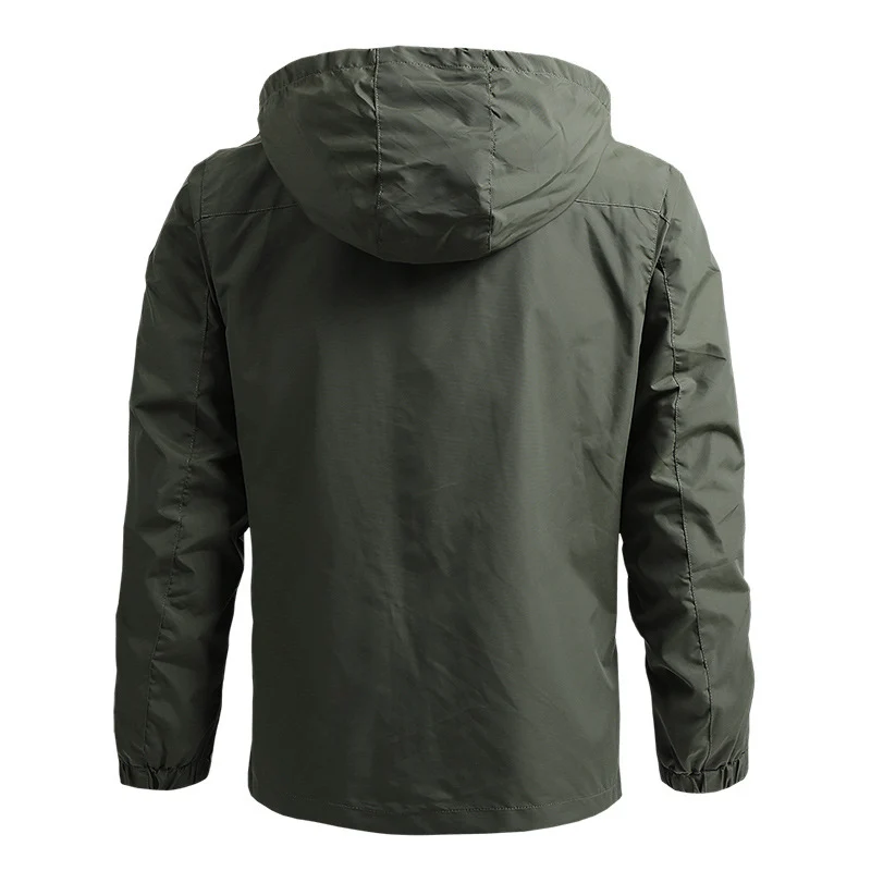 Herren leichte atmungsaktive Softshell Fieldjacke mit verstellbarer Kapuze und Brustreißverschluss Nord Taschen