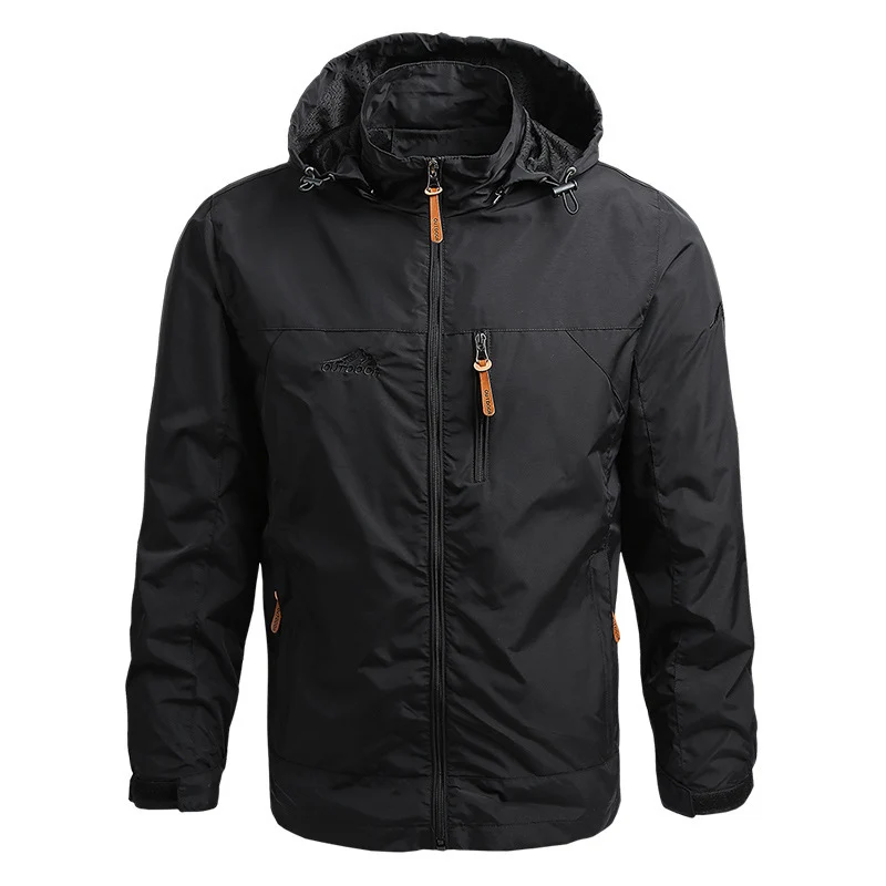 Herren leichte atmungsaktive Softshell Fieldjacke mit verstellbarer Kapuze und Brustreißverschluss Nord Taschen