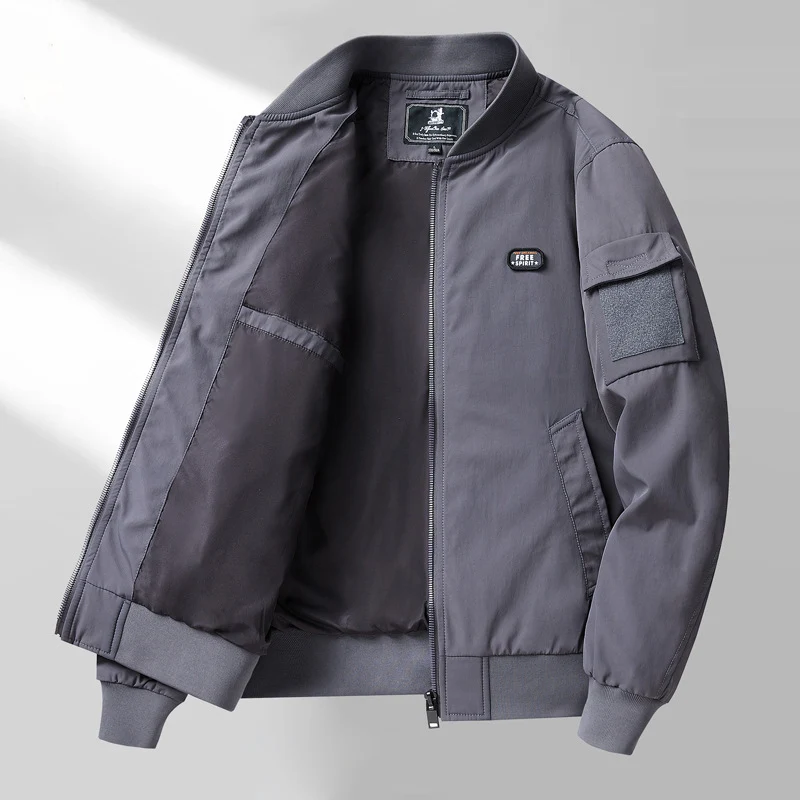 Herren leicht wattierte Bomberjacke im Utility-Look mit Ärmeltasche Nord Taschen