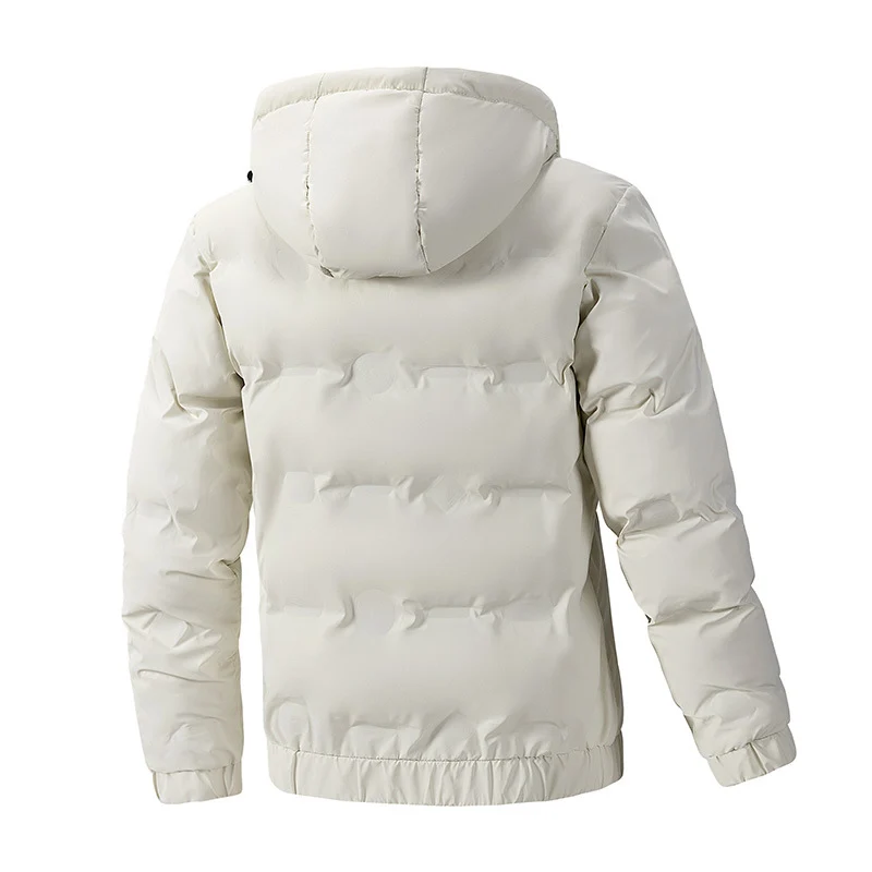 Herren Wattierte Wintersteppjacke mit Kapuze und winddichter Thermoisolierung Nord Taschen