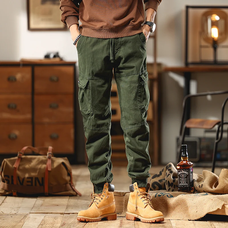 Herren Utility-Cargohose mit elastischem Saum und Knieverstärkung Nord Taschen