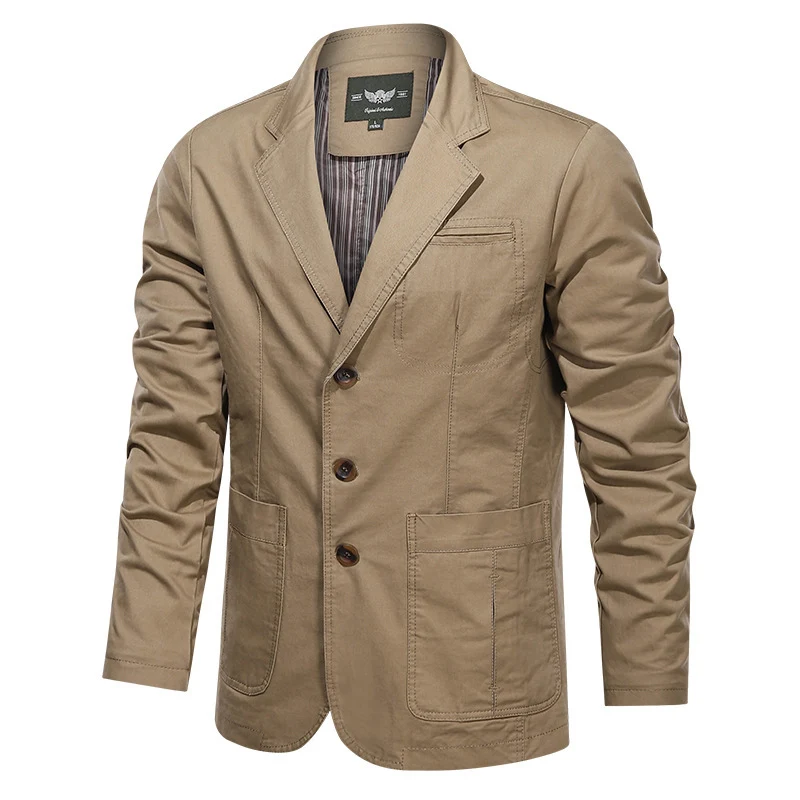 Herren legeres Baumwollblazer-Sakko mit klassischer Knopffront und aufgesetzten Taschen Nord Taschen